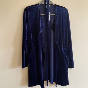 Blue Velvet Waterfall Jacket NWT